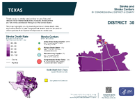 TX Congressional District 30 Stroke and Stroke Centers Map 118th Congress