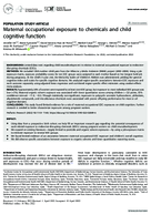 Maternal Occupational Exposure to Chemicals and Child Cognitive Function