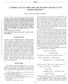 A Simple Calculation for the Buildup and Decay of Radon Progeny