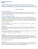 Reducing Psychological Harm from Traumatic Events Among Children and Adolescents Individual CognitiveBehavioral Therapy