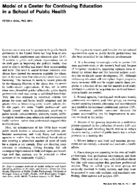 Model Of A Center For Continuing Education In A School Of Public Health