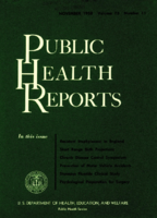 Public health reports  v 73 no 11  cover