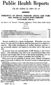 Public Health Reports  v 54 no 16 APRIL 21 1939