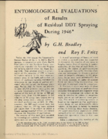 Entomological evaluations of results of residual DDT spraying during 1946