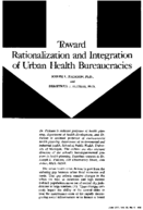 Toward Rationalization And Integration Of Urban Health Bureaucracies