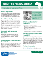 Hepatitis B Are You at Risk Information for People from Africa