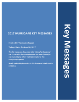 2017 Hurricane key messages