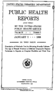 Public Health Reports  v 53 no 1  cover