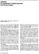 CanDial An experiment in health education and cancer control