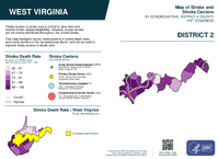 WV Congressional District 02 Stroke and Stroke Centers Map 119th Congress
