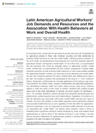 Latin American Agricultural Workers Job Demands and Resources and the Association with Health Behaviors at Work and Overall Health
