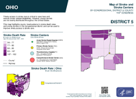 OH Congressional District 05 Stroke and Stroke Centers Map 119th Congress
