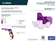FL Congressional District 17 Stroke and Federally Qualified Health Centers Map 119th Congress