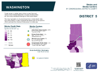 WA Congressional District 05 Stroke and Stroke Centers Map 118th Congress