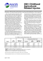 2001 Childhood AgriculturalRelated Injuries 2004