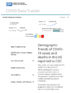 Demographic trends of COVID19 cases and deaths in the US reported to CDC Cases by RaceEthnicity Deaths by RaceEthnicity Cases by Age Group Deaths by Age Group Cases by Sex Deaths by Sex July 30 2021