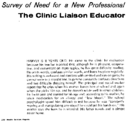 Survey of need for a new professional the clinic liaison educator
