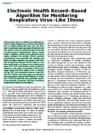 Electronic Health RecordBased Algorithm for Monitoring Respiratory VirusLike Illness