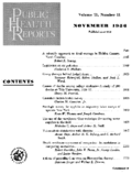 Public Health Report  v 71 no 11  table of contents