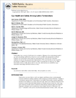 Eye Health and Safety Among Latino Farmworkers