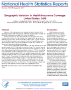 Geographic Variation in Health Insurance Coverage United States 2019