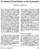 Psychiatric rehabilitation in the community