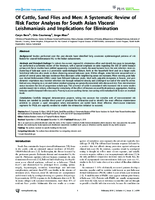 Of Cattle Sand Flies and Men A Systematic Review of Risk Factor Analyses for South Asian Visceral Leishmaniasis and Implications for Elimination