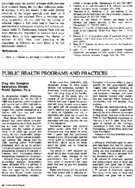 PUBLIC HEALTH PROGRAMS AND PRACTICES