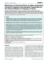Effectiveness of Antenatal Clinics to Deliver Intermittent Preventive Treatment and Insecticide Treated Nets for the Control of Malaria in Pregnancy in Kenya