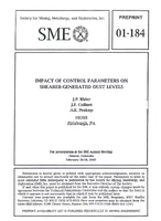 Impact of Control Parameters on ShearerGenerated Dust Levels
