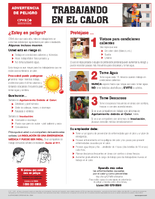 Advertencia de peligro Trabajando en el calor 2017