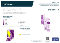 IN Congressional District 04 Stroke and Federally Qualified Health Centers Map 118th Congress
