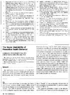 The Social Desirability Of Preventive Health Behavior