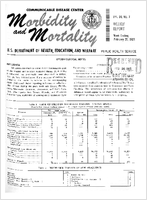Morbidity and Mortality Weekly Report Vol 14 No 7 week ending February 20 1965
