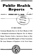 Public Health Reports  v 54 no 5  cover