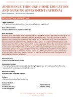 ADHERENCE THROUGH HOME EDUCATION AND NURSING ASSESSMENT ATHENA