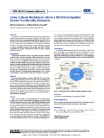 Using Cultural Modeling to Inform a NEDSSCompatible System Functionality Evaluation