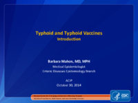 Typhoid and typhoid vaccines  introduction