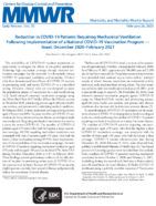 Reduction in COVID19 Patients Requiring Mechanical Ventilation Following Implementation of a National COVID19 Vaccination Program  Israel December 2020February 2021