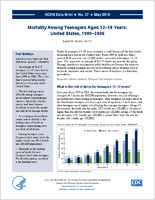 Mortality Among Teenagers Aged 1219 Years United States 19992006