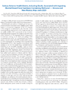 Serious Adverse Health Events Including Death Associated with Ingesting AlcoholBased Hand Sanitizers Containing Methanol  Arizona and New Mexico MayJune 2020
