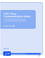 CDC clear communication index  a tool for developing and assessing CDC public communication products  user guide