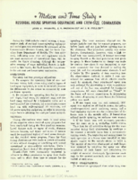 Motion and time study Residual house spraying equipment and crewsize comparison