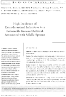 High Incidence Of ExtraIntestinal Infections In A Salmonella Havana Outbreak Associated With Alfalfa Sprouts