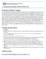 Schools and Day Camps May 30 2020