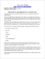 Risk of swine flu associated with travel to affected areas