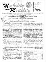 Morbidity and Mortality Weekly Report Vol 20 No 14 week ending April 10 1971