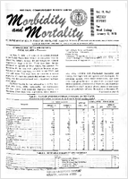 Morbidity and Mortality Weekly Report Vol 19 No 1 week ending January 10 1970