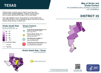 TX Congressional District 25 Stroke and Stroke Centers Map 119th Congress