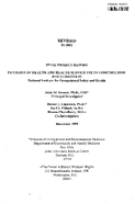 Patterns of Health and Health Service Use in Construction  Revised